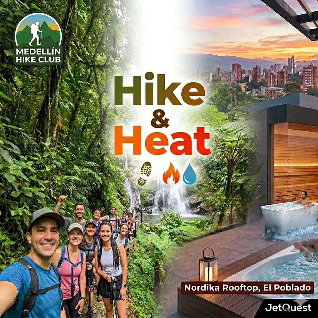 Hike & Heat: Waterfall to Rooftop Sauna Social
